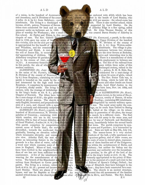 Stampa su tela Poster Fab Funky Orso con cocktail Animali e natura Verticale